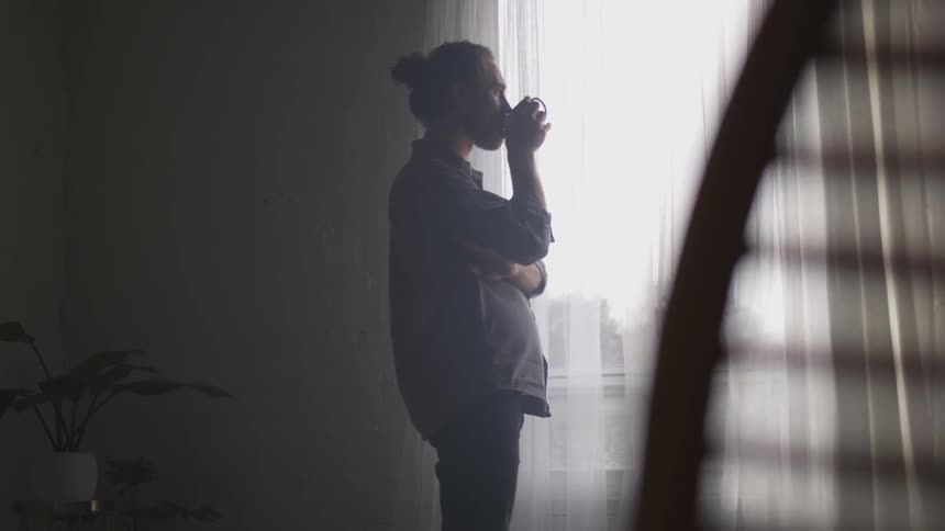 Musician In Small Apartment In New York City