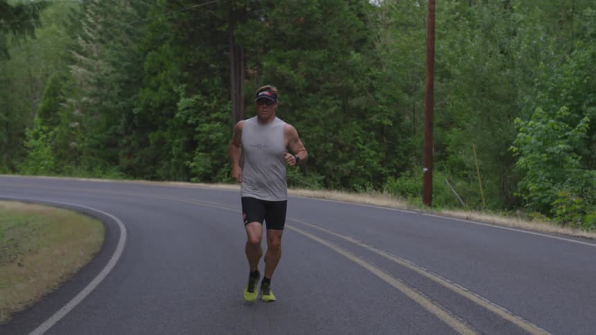Middle Aged Man Jogging