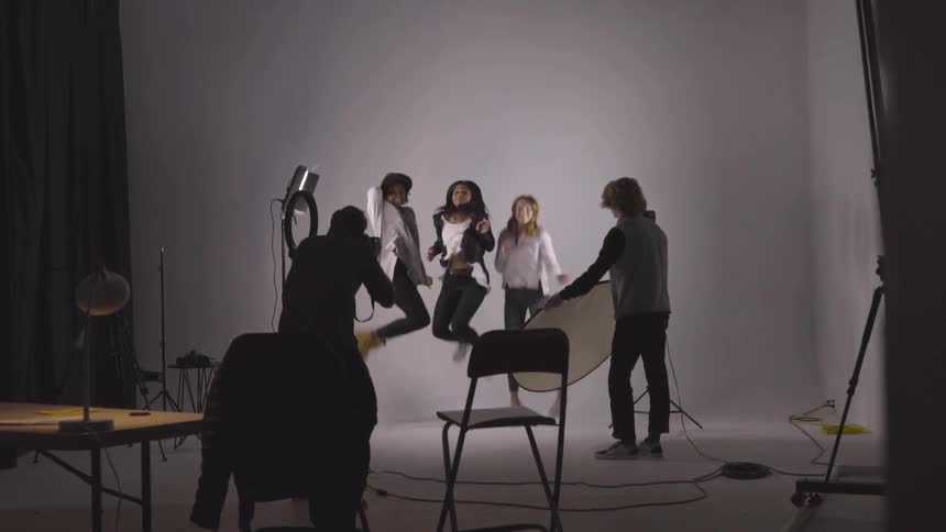 Models At A Studio Photoshoot