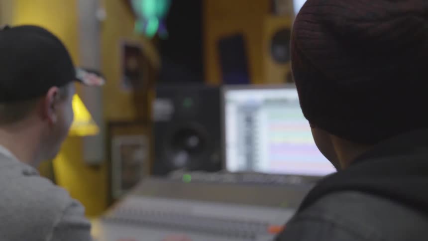 Musicians In Recording Studio