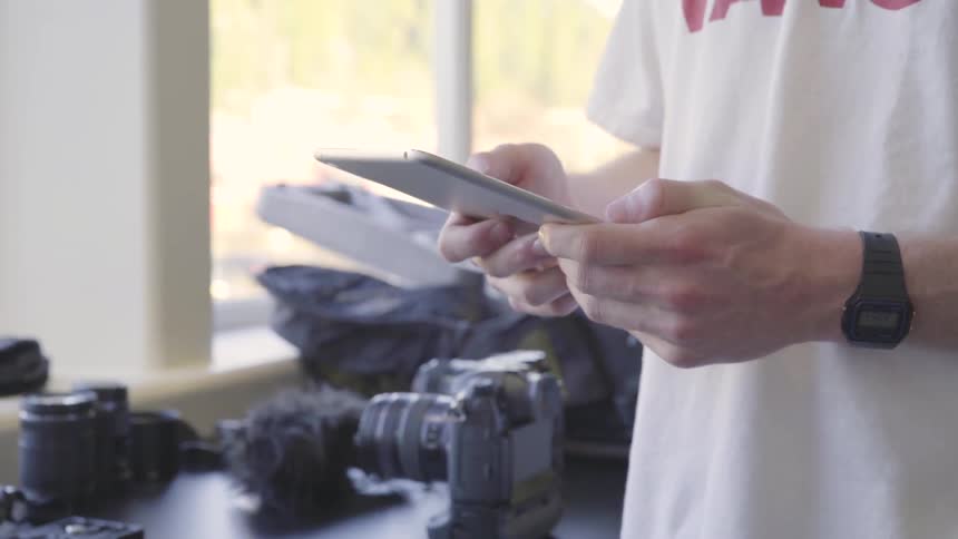 Man Using Electronics
