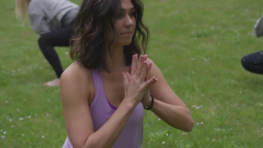 Moms Doing Yoga And Spending Time With Each Other
