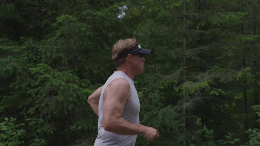 Middle Aged Man Jogging