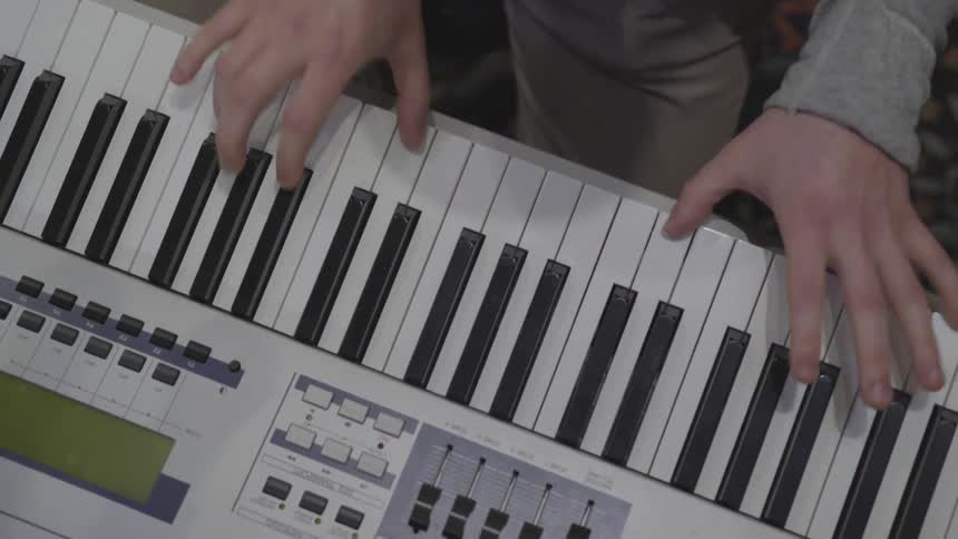 Musicians In Recording Studio