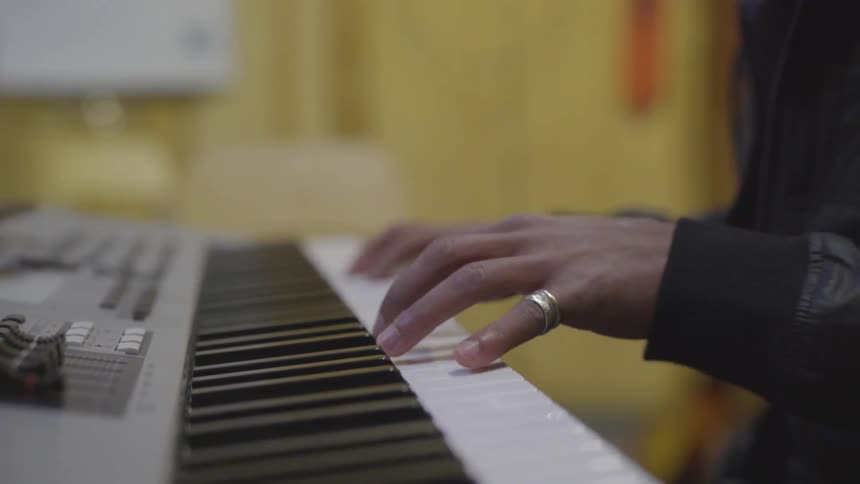 Musicians In Recording Studio