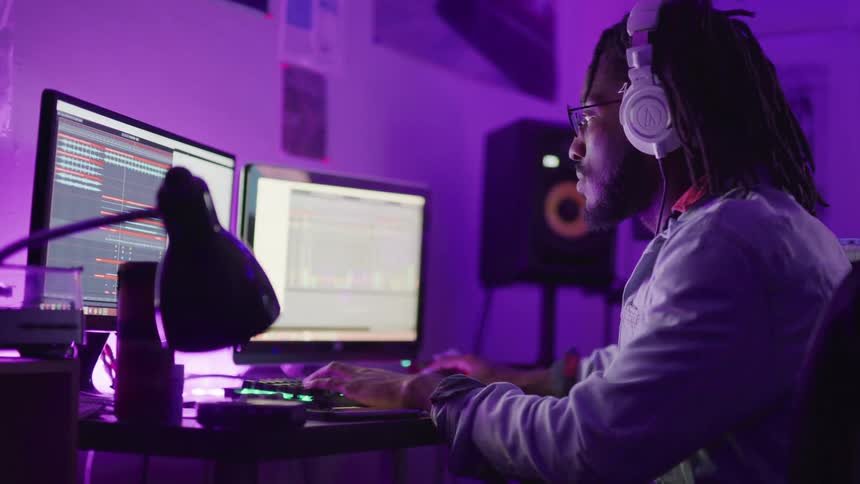 Musician Working On Projects