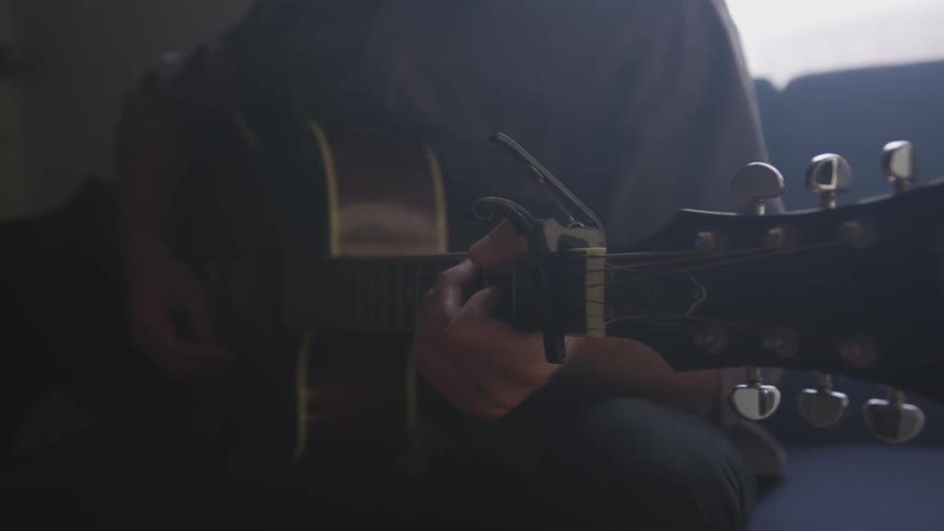 Musician In Small Apartment In New York City