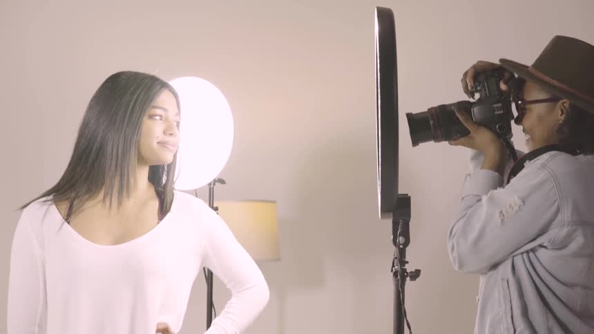 Models At A Studio Photoshoot