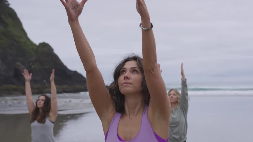 Moms Doing Yoga And Spending Time With Each Other
