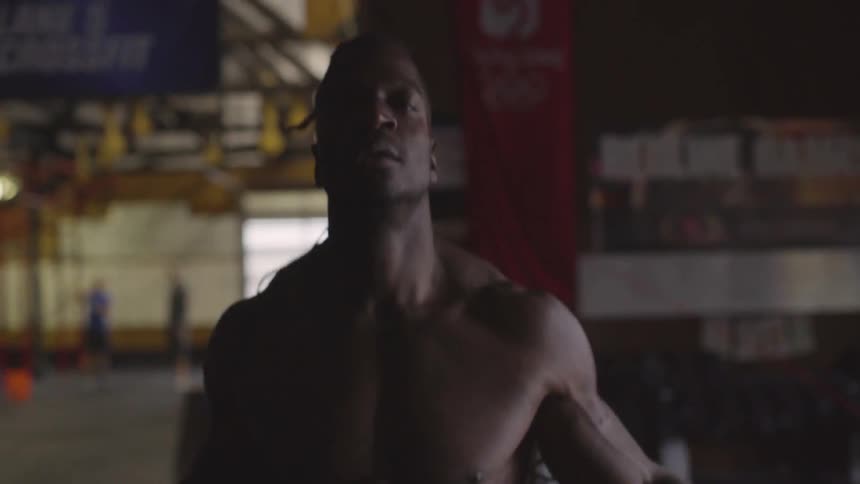 Man Working Out In Gym