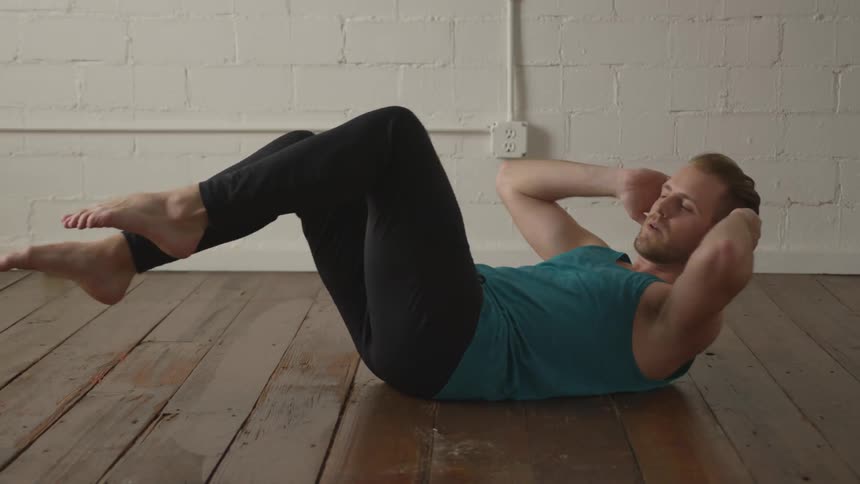 Man Working Out In Empty Room