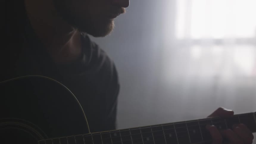 Musician In Small Apartment In New York City