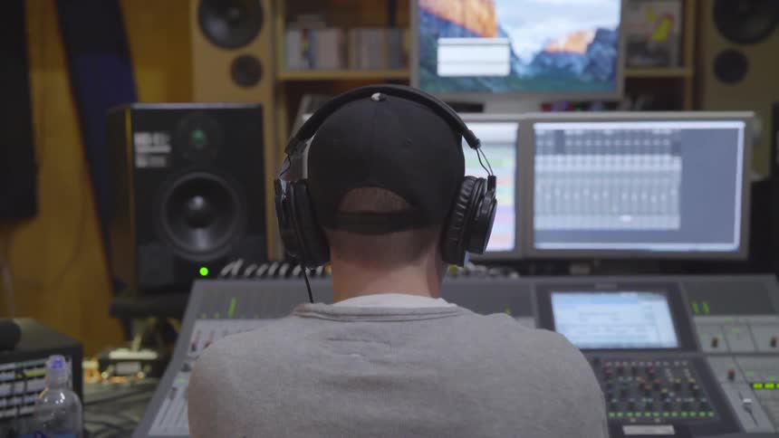 Musicians In Recording Studio