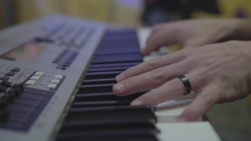 Musicians In Recording Studio