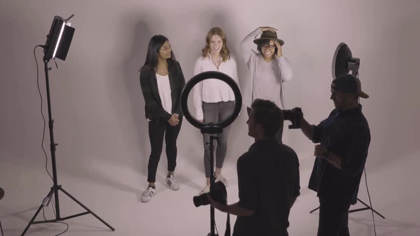 Models At A Studio Photoshoot
