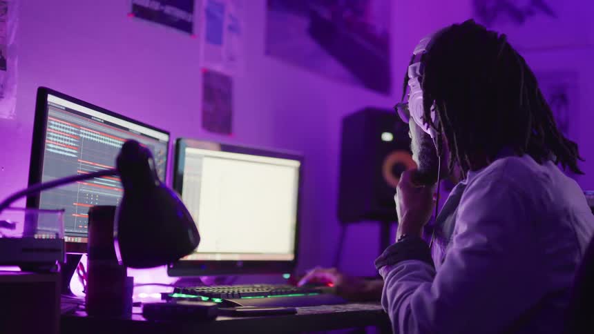 Musician Working On Projects