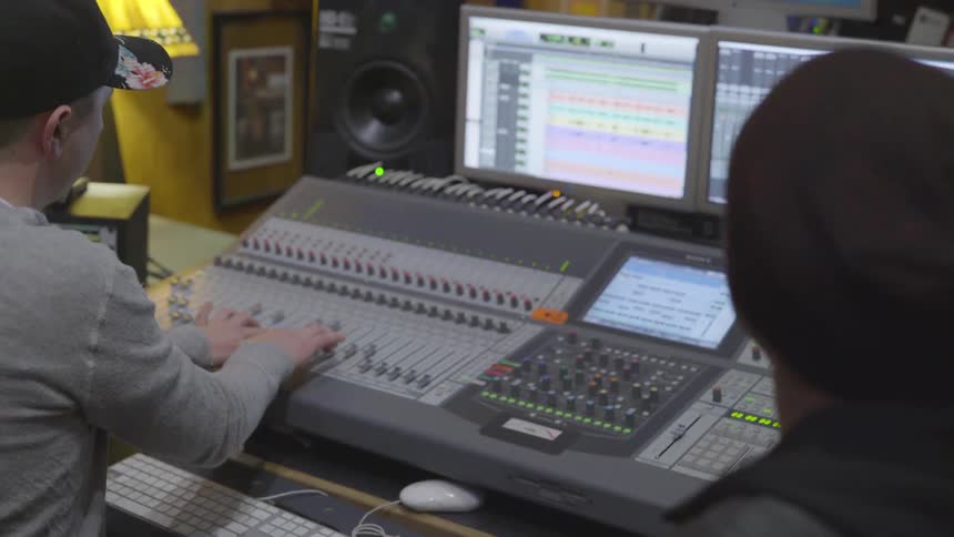 Musicians In Recording Studio