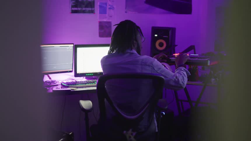 Musician Working On Projects