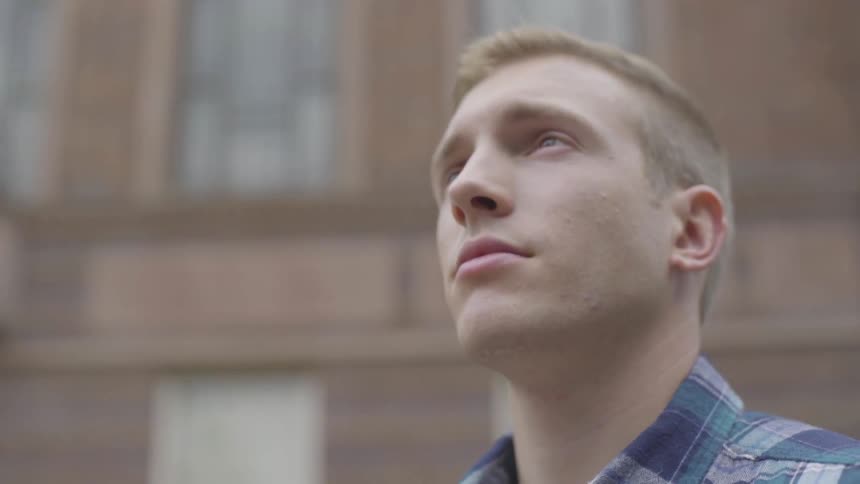 Man Studying On Campus