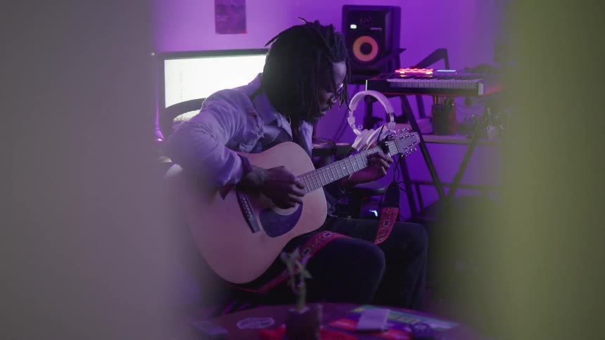 Musician Working On Projects