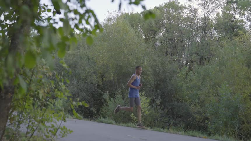 Man Warming Up And Running