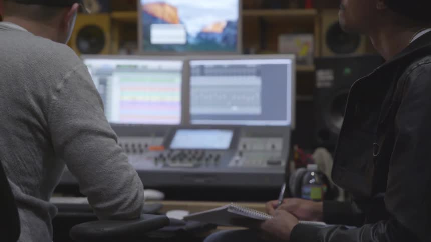 Musicians In Recording Studio
