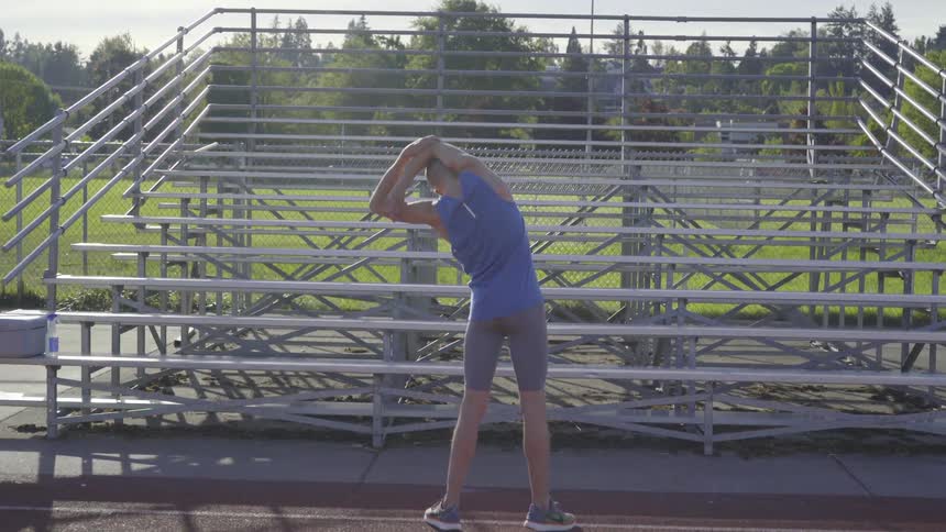 Man Warming Up And Running