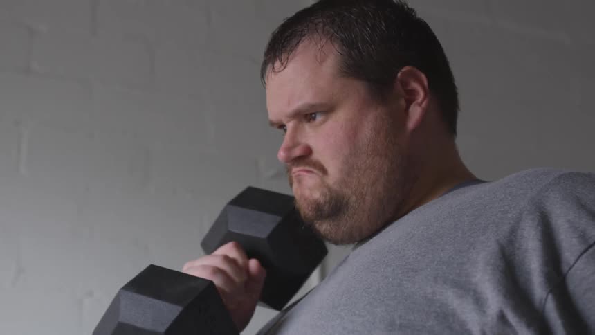 Overweight Man Trying To Lose Weight