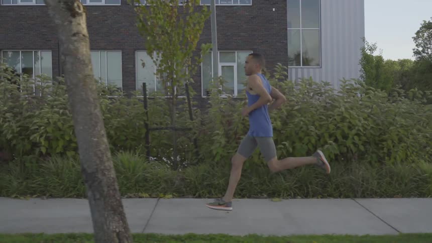 Man Warming Up And Running