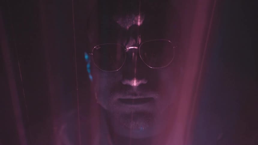 Man With Abstract Lights