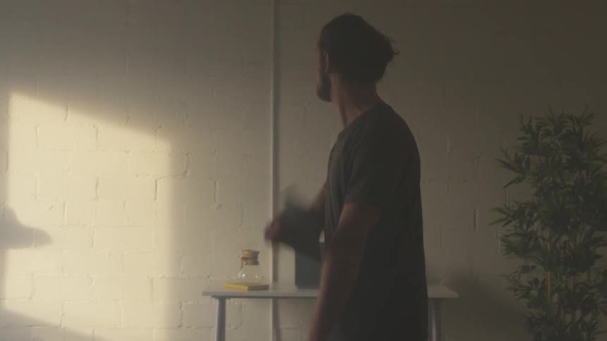 Musician In Small Apartment In New York City