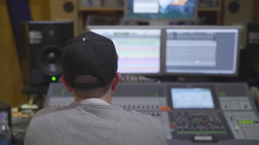 Musicians In Recording Studio