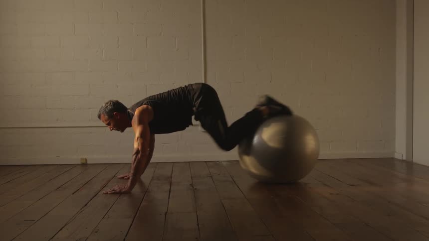 Man Working Out By Himself