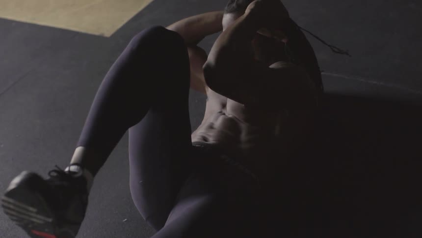 Man Working Out In Gym
