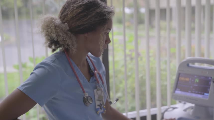 Nurse In Hospital Room