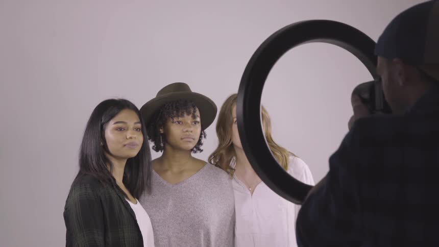 Models At A Studio Photoshoot
