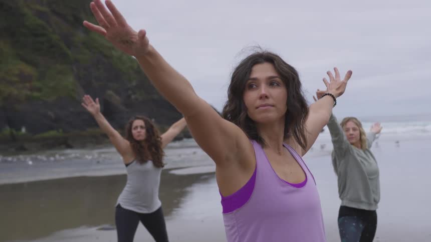 Moms Doing Yoga And Spending Time With Each Other