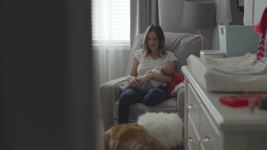 Mother And Baby At Home