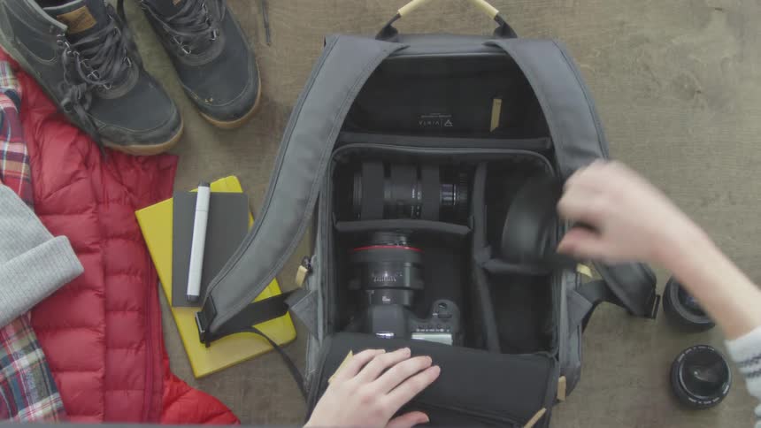 Photographer Packing Equipment