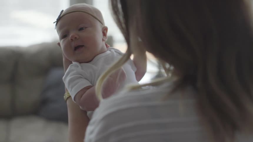 Mother And Baby At Home