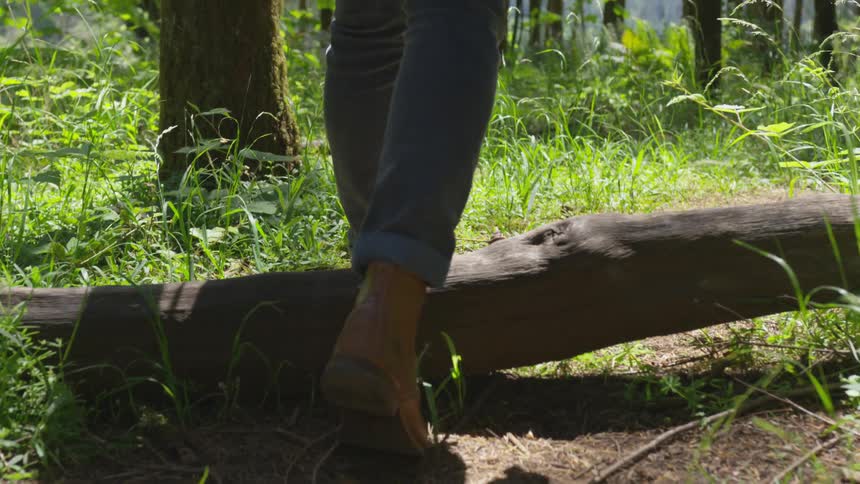 Photographer Hiking In Nature