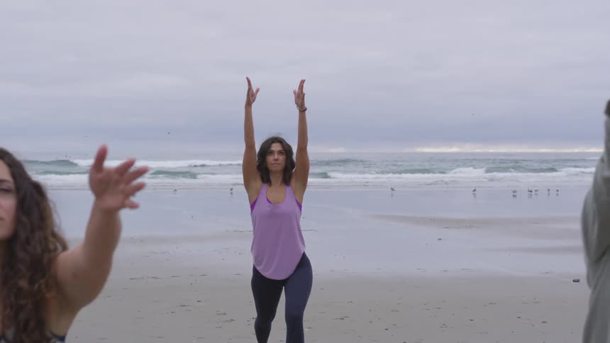 Moms Doing Yoga And Spending Time With Each Other