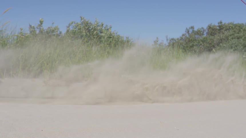 People Riding Four Wheelers In The Sand