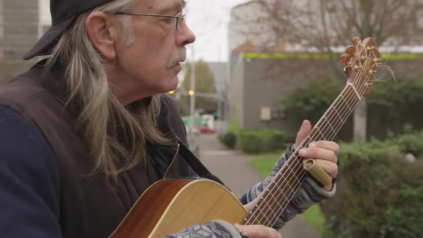Musician Playing And Smoking