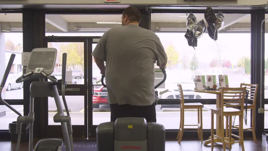 Overweight Man Trying To Lose Weight