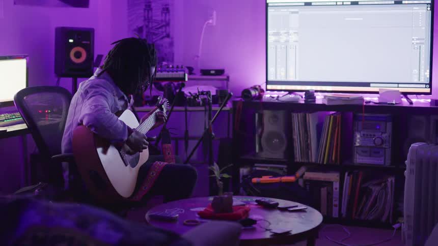 Musician Working On Projects