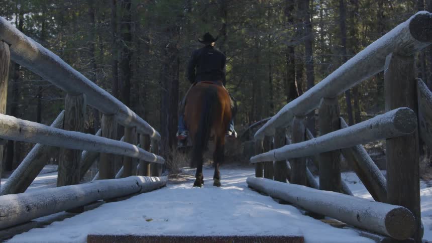 People Riding Horses In Snow