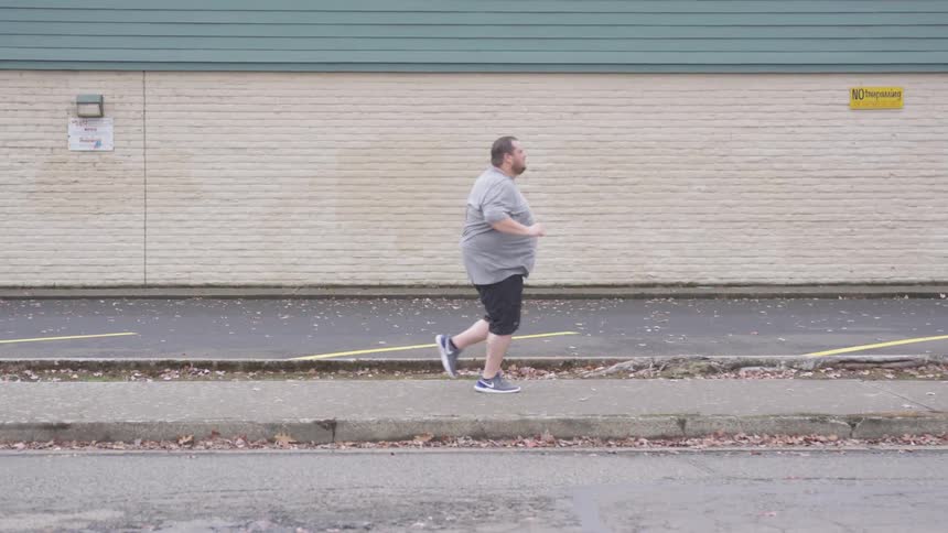Overweight Man Trying To Lose Weight