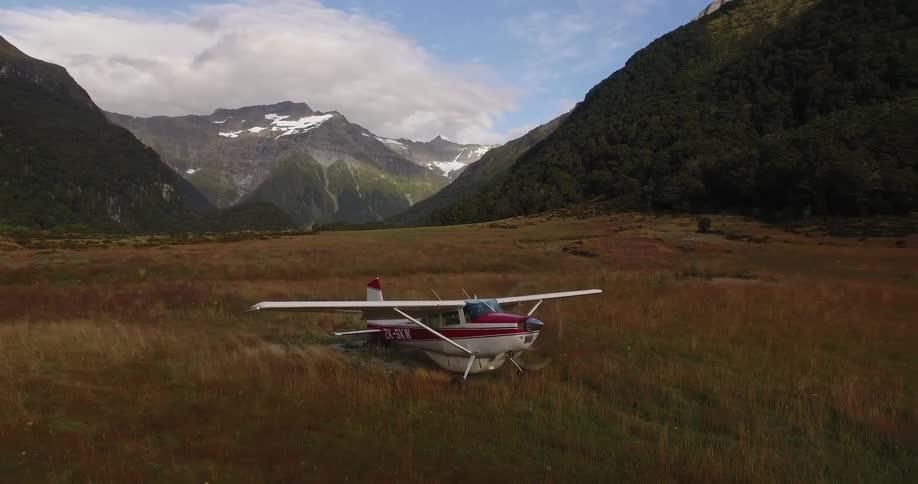 Small Plane In The Mountains