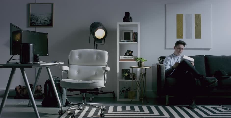 Man working at a computer